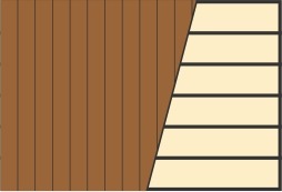 Схема укладки террасной доски по вертикали